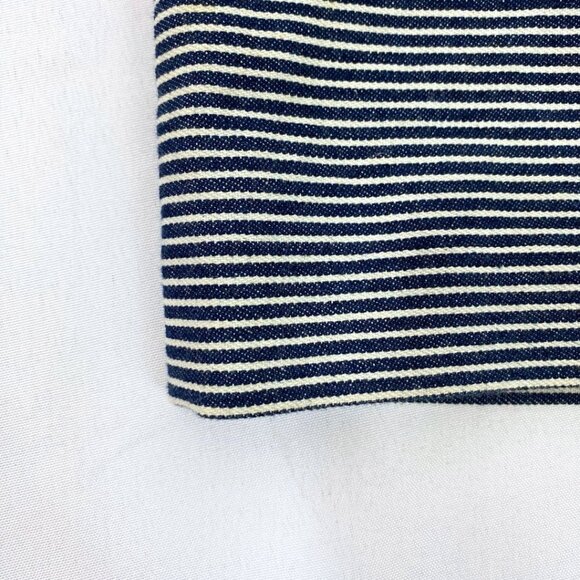 KATE SPADE SATURDAY WHITE NAVY STRIPED NAUTICAL FRONT SLIT MINI SKIRT - 8 - Picture 8 of 10